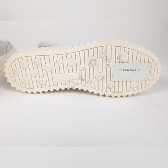 NEW Voile Blanche White Silver LUSH platform boot suede synthetic fur US 10.5/11 - Picture 11 of 15